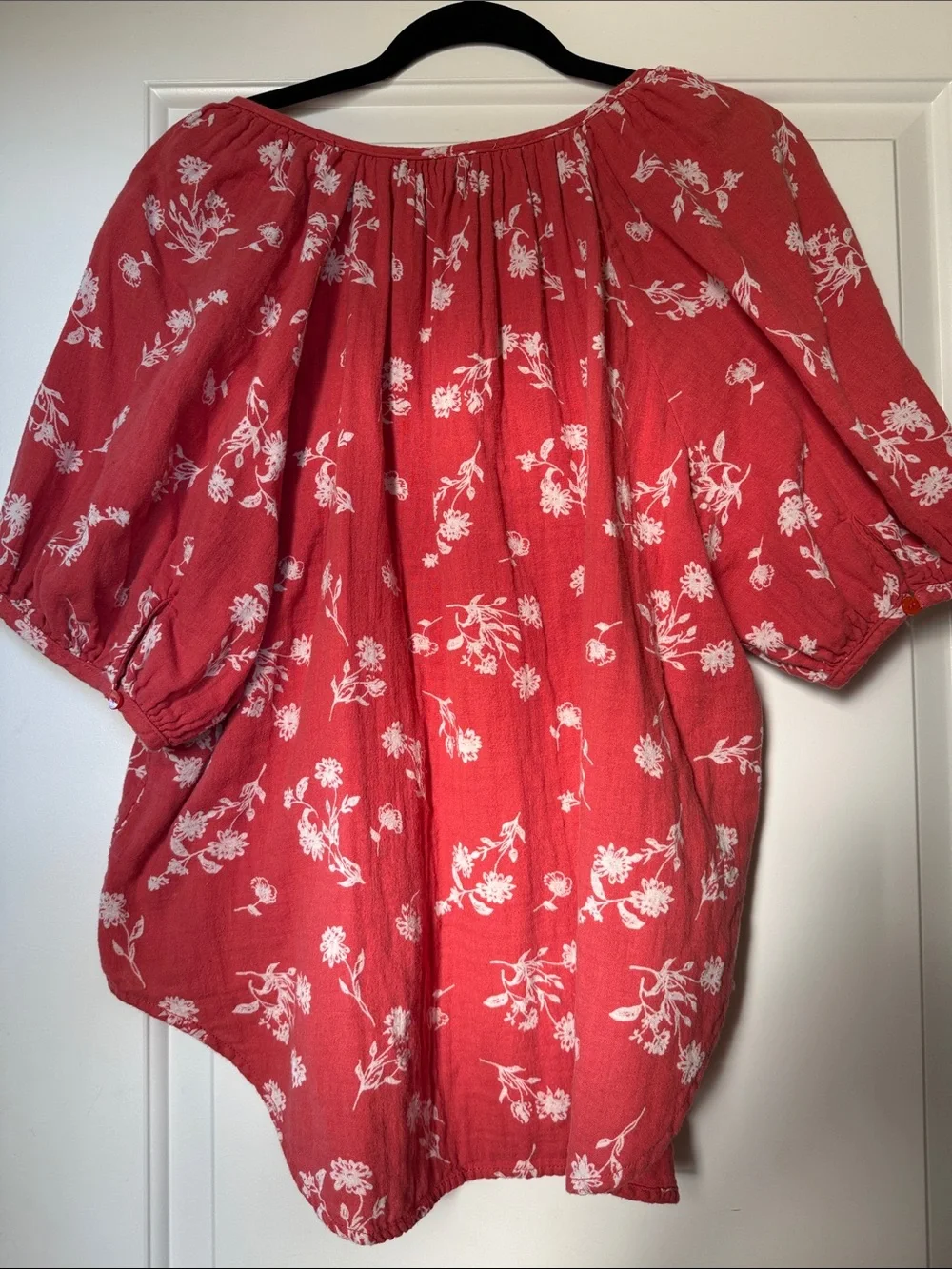 Anthropologie Pilcro Women's CL Floral Button-Front Peasant Top - Picture 4 of 4